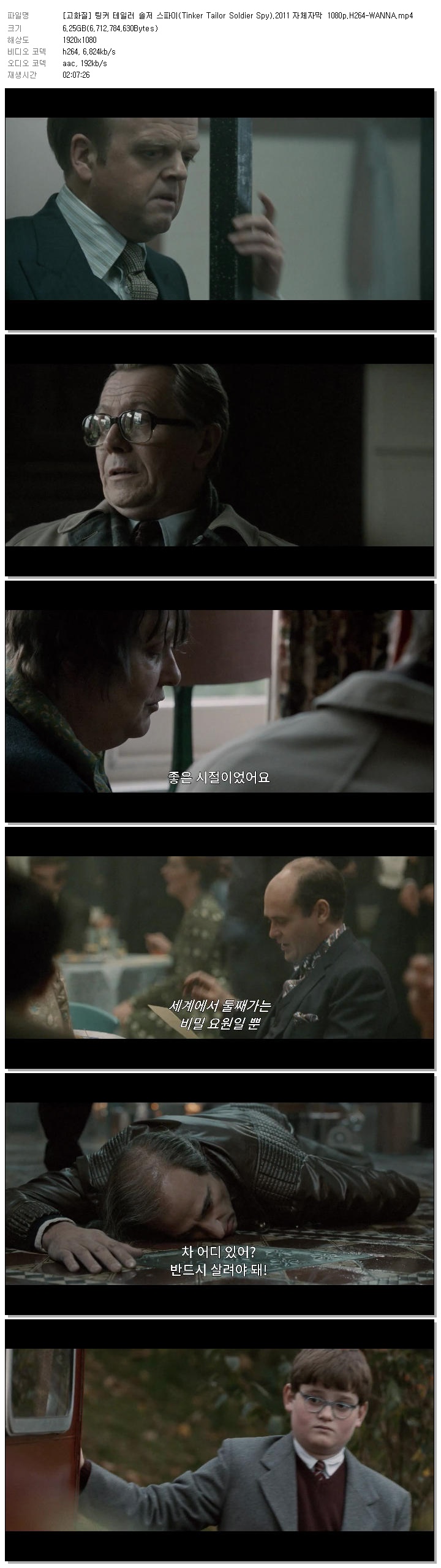 고화질] 팅커 테일러 솔저 스파이(Tinker Tailor Soldier Spy).2011 자체자막 1080P.H264-Wanna